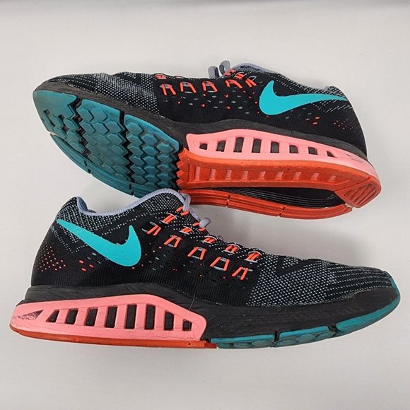 Nike Running Shoes Womens 9 Black Flyknit Zoom Structure Sneakers  Gym Work Out - Picture 4 of 8